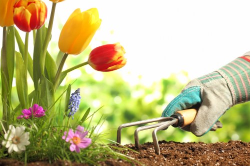 Green waste and hard landscaping materials separated for recycling